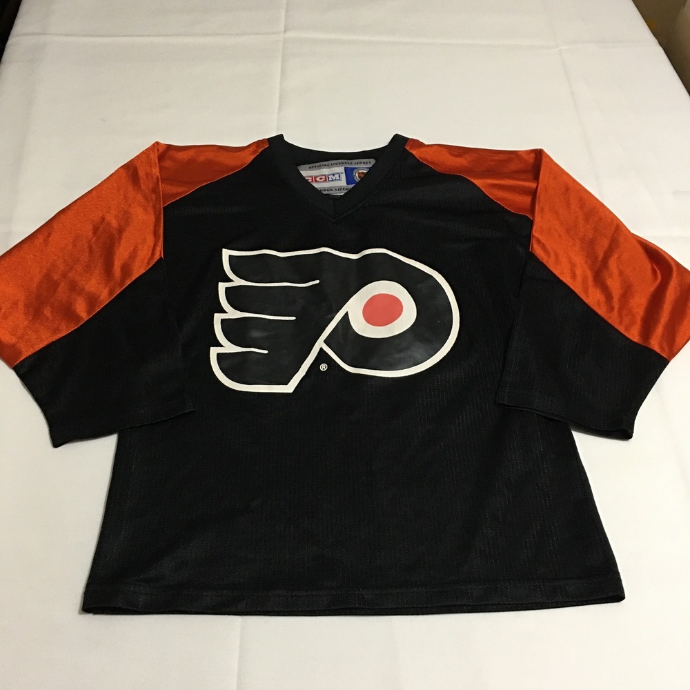CCM Philadelphia Flyers Jersey Youth Small/Medium Black Orange Roenick 97